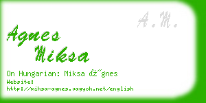 agnes miksa business card